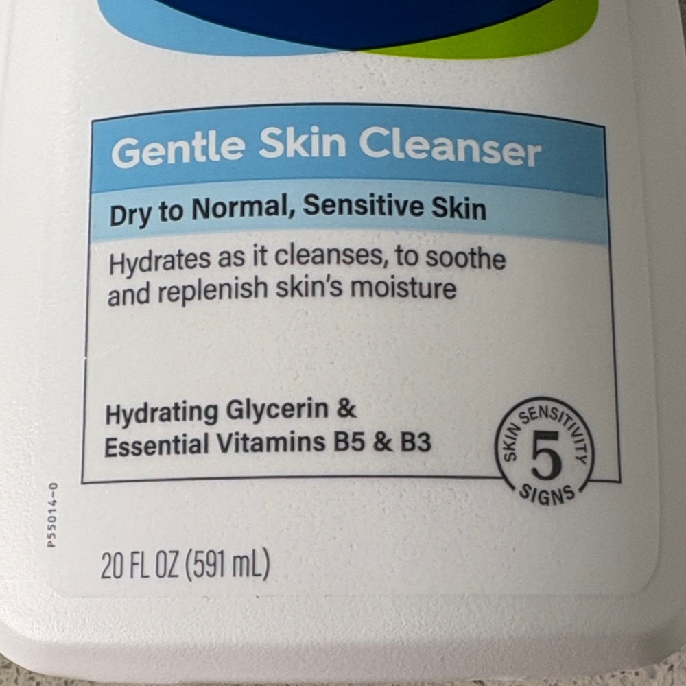 NEW! Cetaphil Gentle Skin Cleanser - for Dry to Normal Sensitive Skin 20 oz - Picture 3 of 3